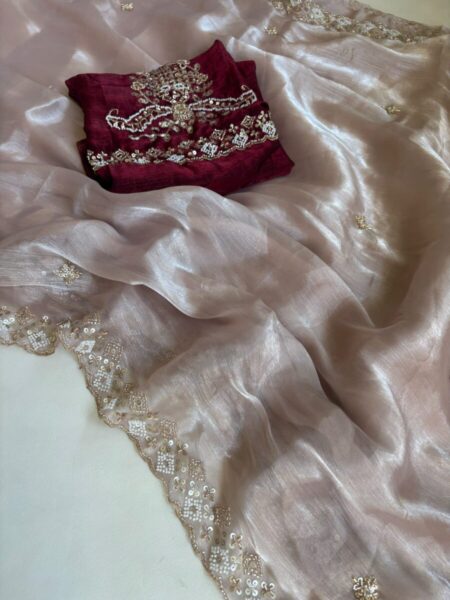Trendy satin saree