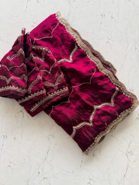 Space silk with hand work