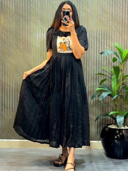 Designer maggam handwrk gown
