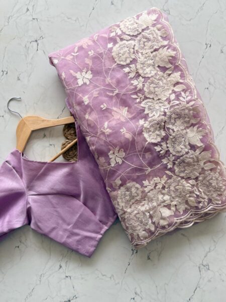 Tissue organza saree