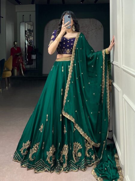 Rangoli silk lehanga