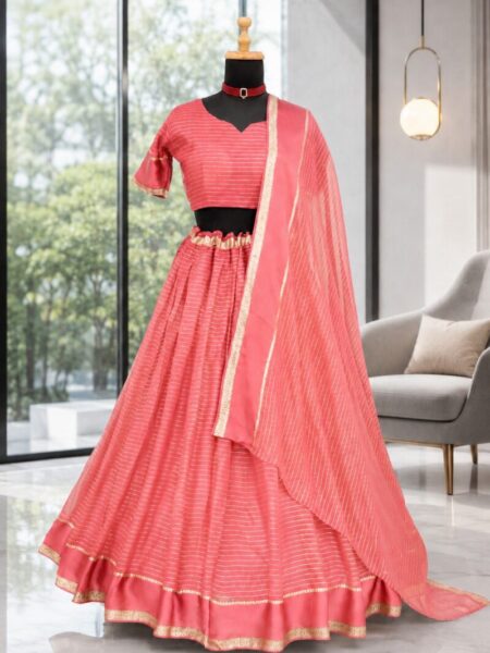 Viscose georgette lehanga