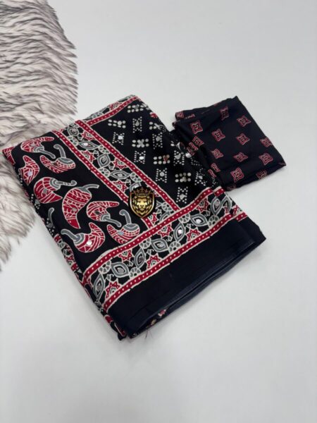 Arjakh satin saree
