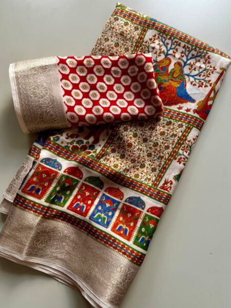 Soft dola silk saree