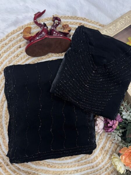 Space silk black saree
