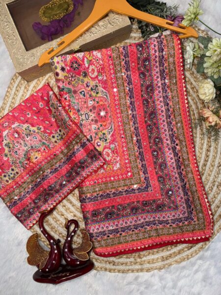 Beautiful kadana work saree