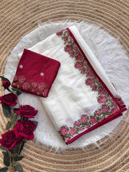 Shimmer tissue silk saree