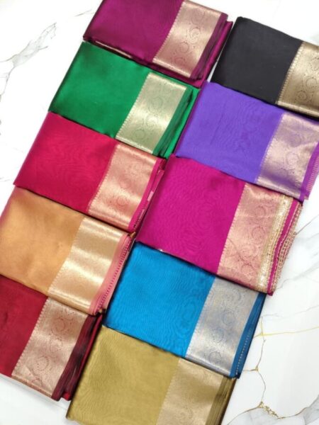 Glass tissue silk saree