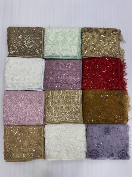 Net with embroidery saree