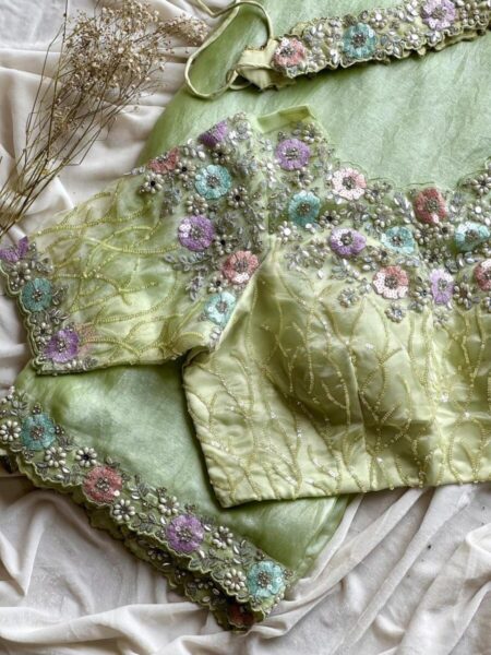 Hand work ready to wear saree