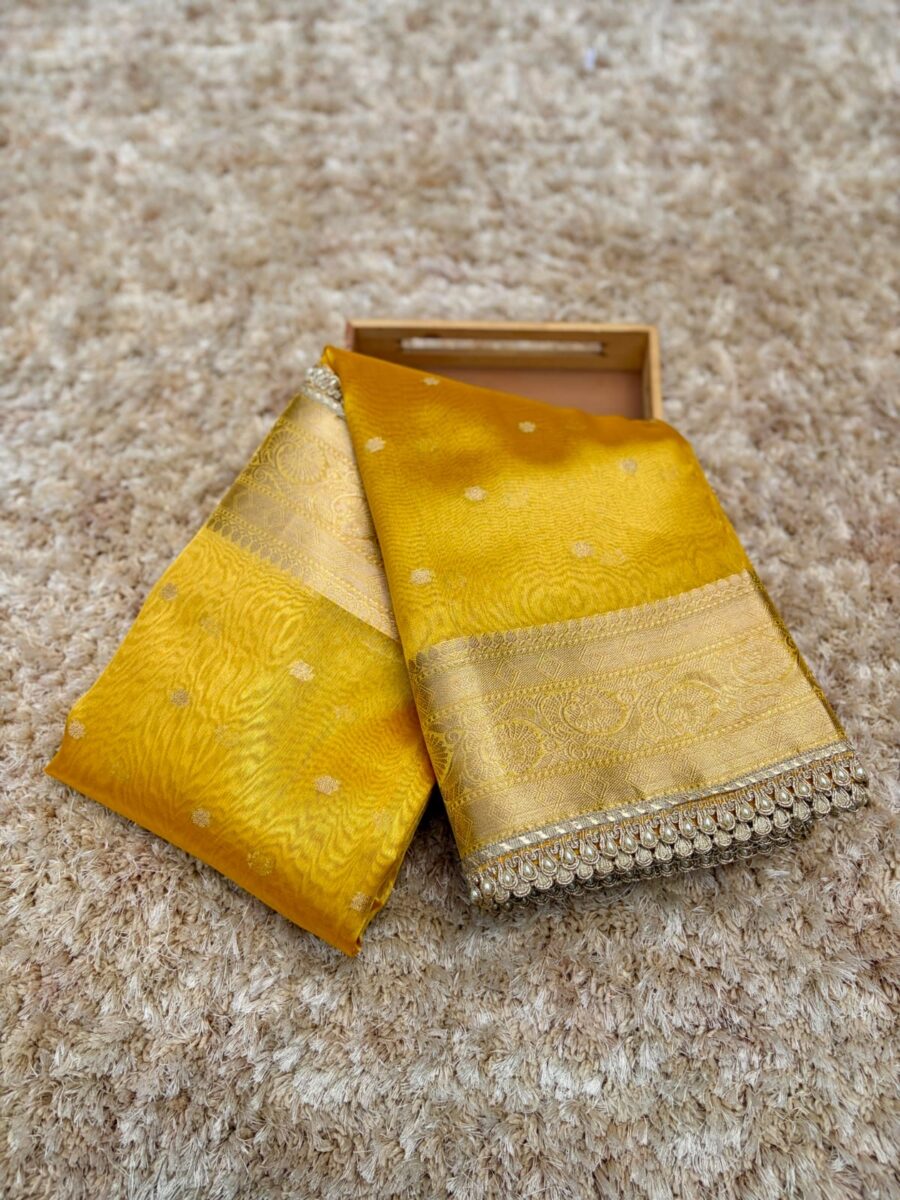 Banarasi soft silk with lace