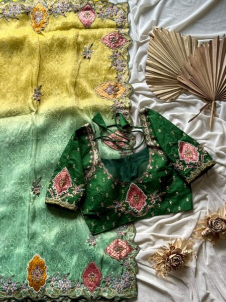 Tasvira Green saree