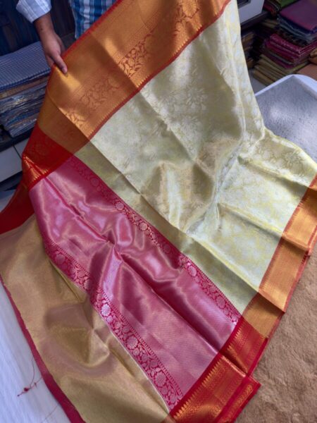 Lastest kanchipuram style soft banarasi tissue