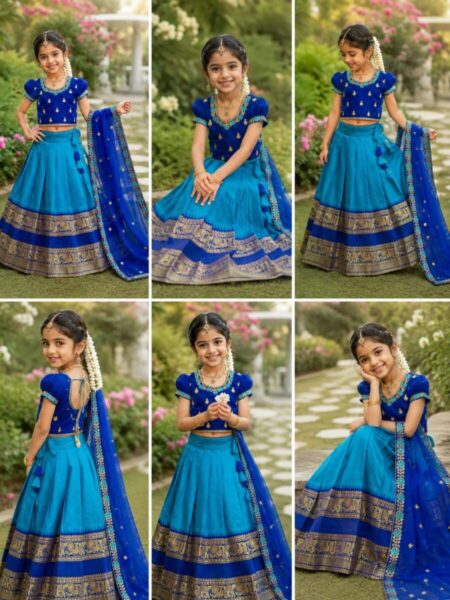 Kids lehanga choli with voni
