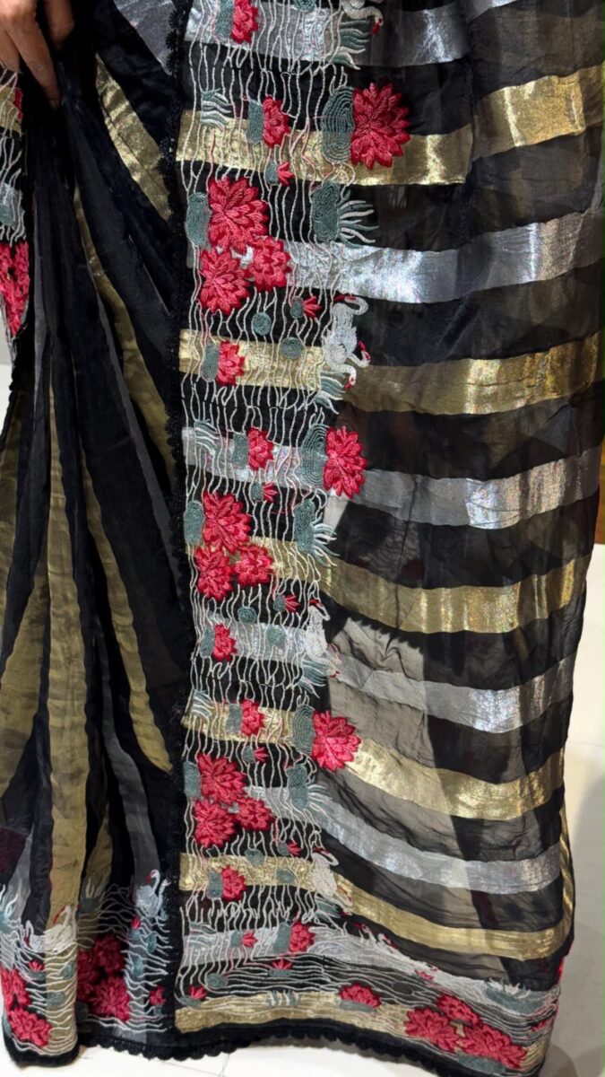 Premium organza tissue saree - Image 8