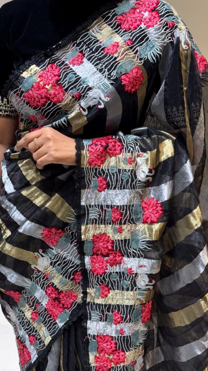 Premium organza tissue saree