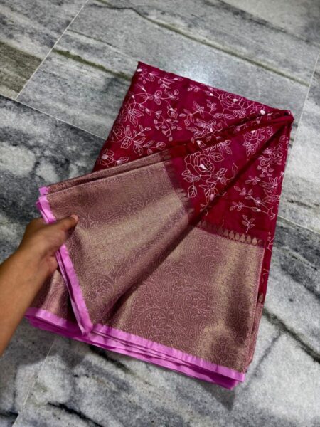 Trending warm silk saree