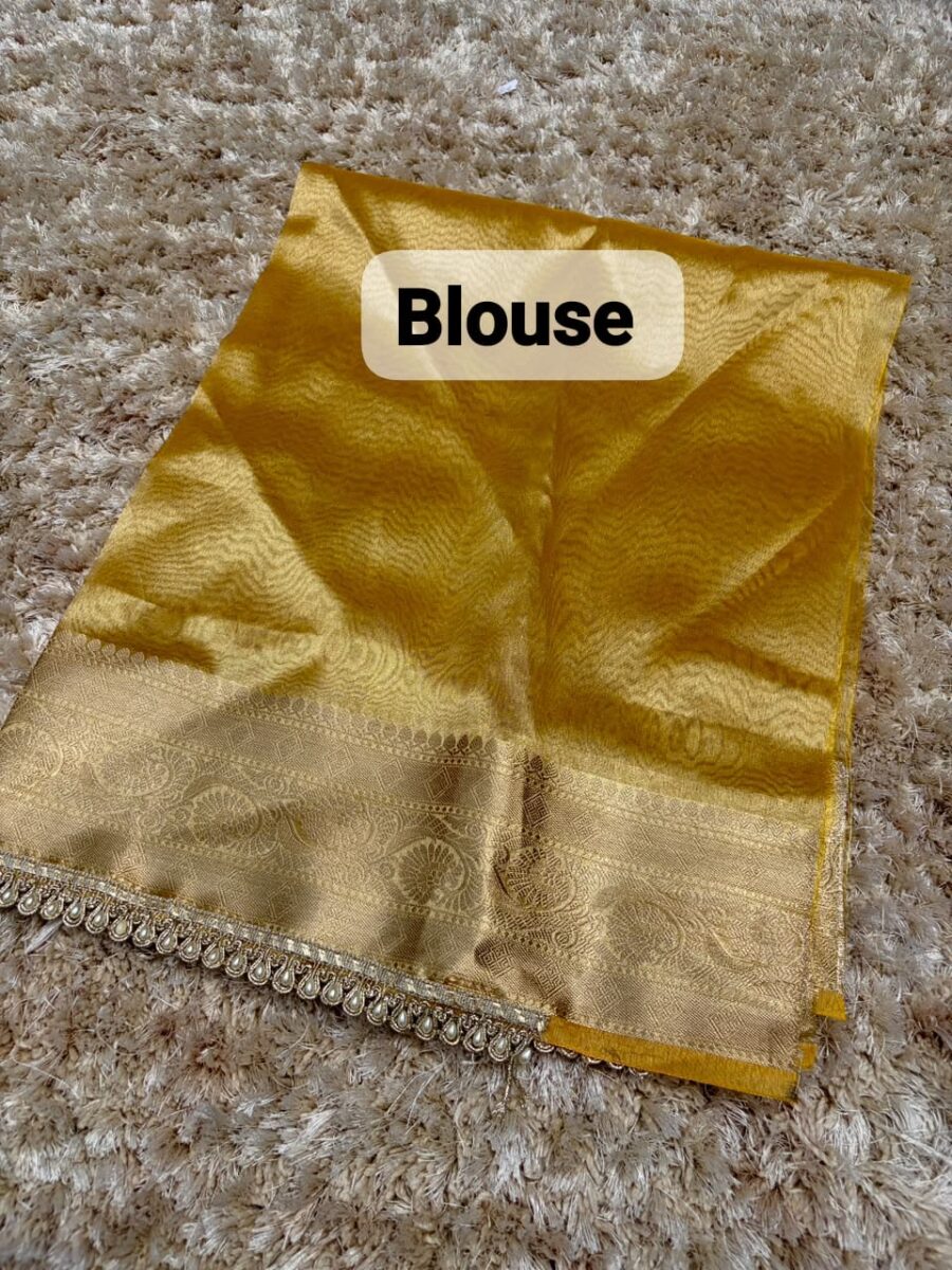 Banarasi soft silk with lace - Image 8