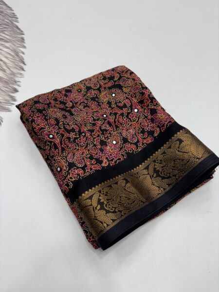 Marsh mellow silk saree