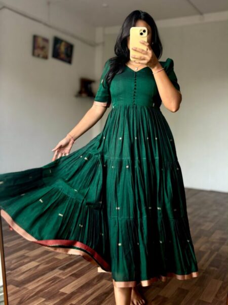 Pure narayanpet mercerised cotton frock
