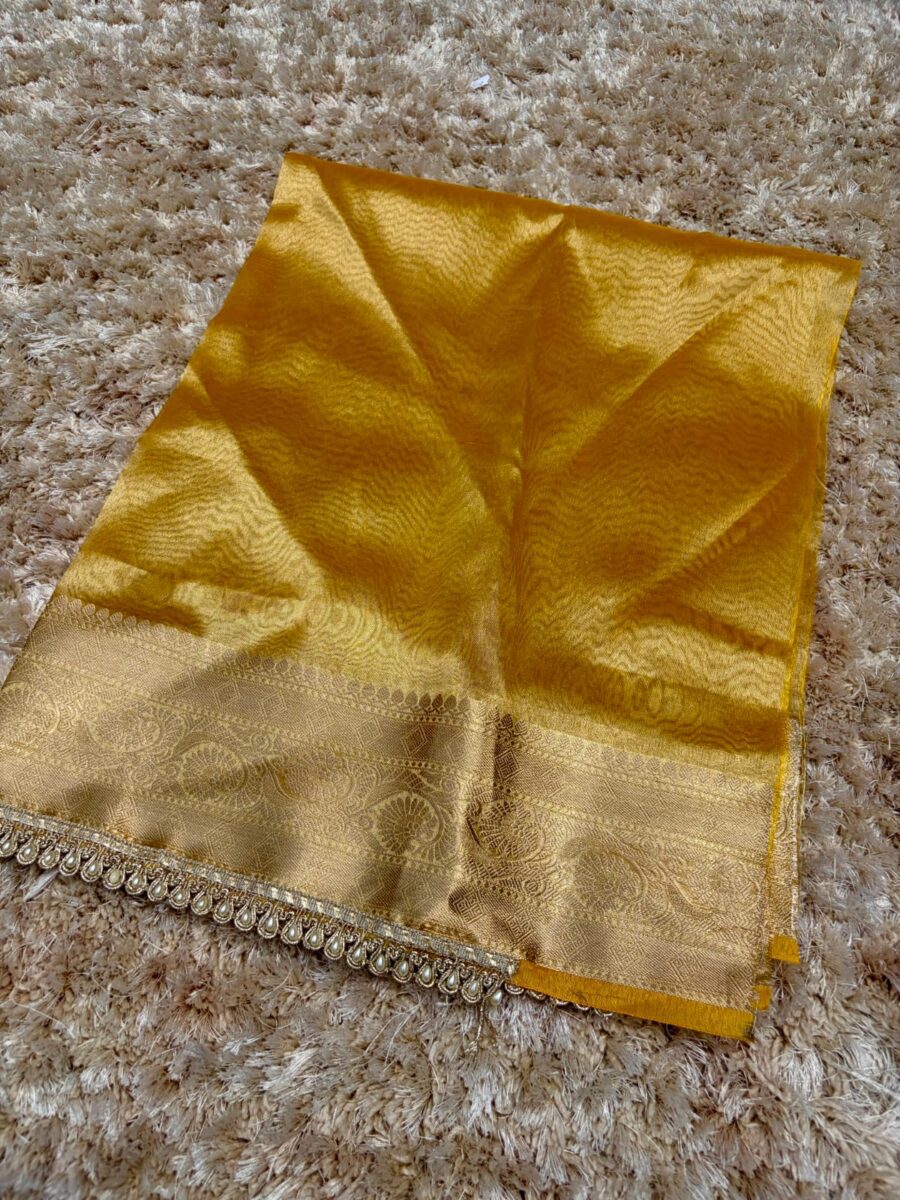 Banarasi soft silk with lace - Image 5
