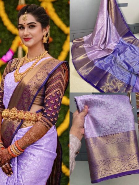 Banaras Kanchipuram zari tissue saree