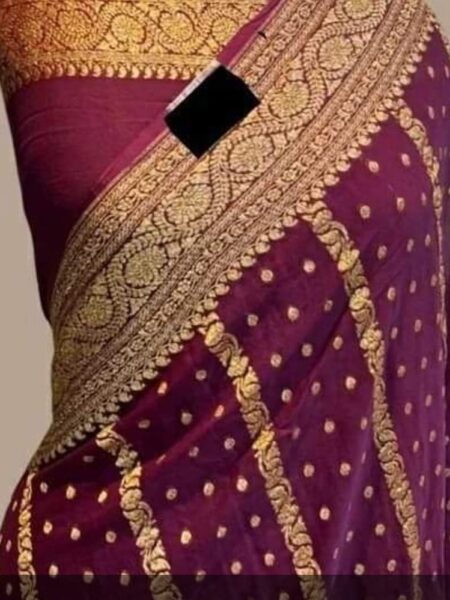 Banarasi semi georgette dyed sarees