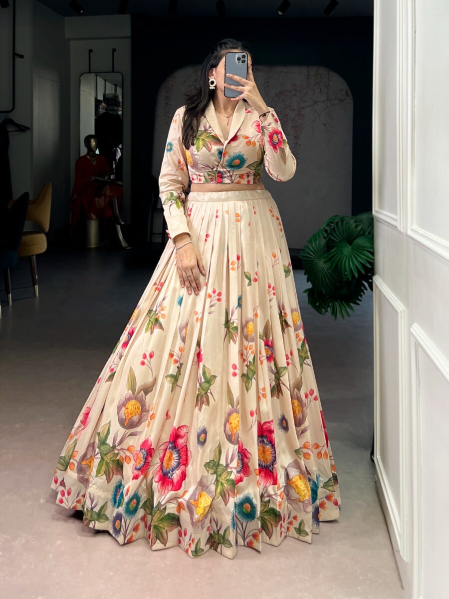 Trending tusser silk lehanga - Image 2