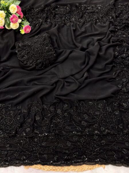 Pure fox georgette saree