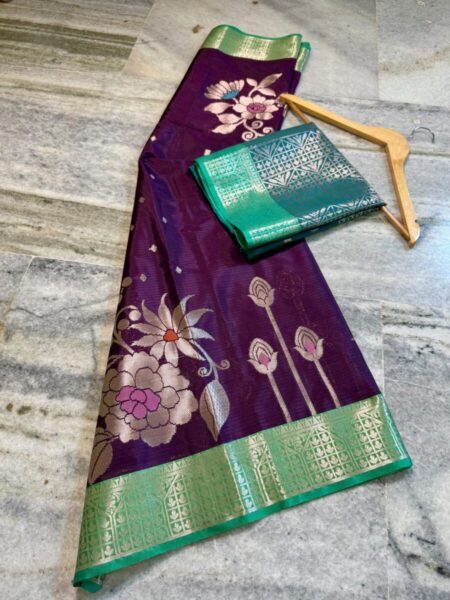 Banarasi soft silk fabric saree