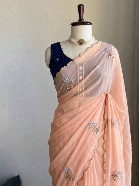 Start georgette blooming saree
