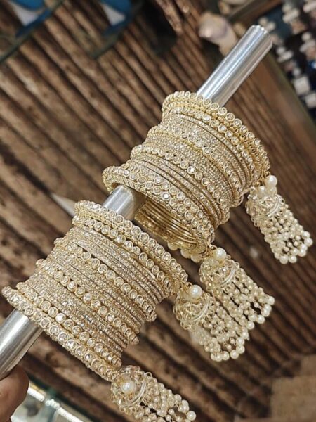 Most selling gold stone set Bangles